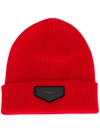 Givenchy Patch Beanie Knitted From Soft Red Wool