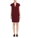 WHISTLES Neck Shift Dress,2516065BURGUNDY