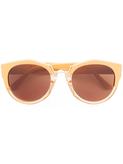 Marni Round Lens Sunglasses In Giallo Ocra