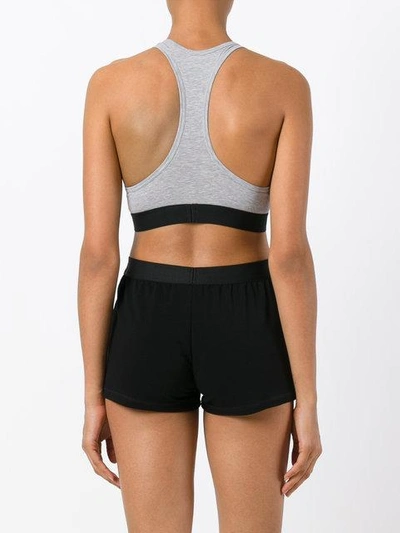 Shop Dsquared2 Logo Band Sports Bra In Grey