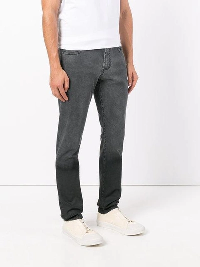Shop Alexander Mcqueen Gradient Straight-leg Jeans - Grey