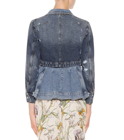 Shop Alexander Mcqueen Denim Jacket In Blue