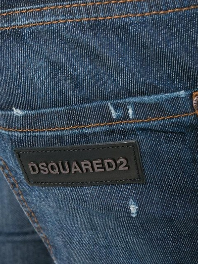 Shop Dsquared2 Distressed Slim Jeans - Blue