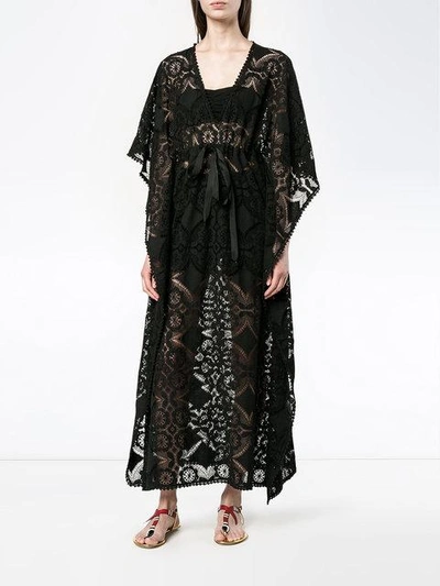 Shop Celia Dragouni Lace Kaftan Dress - Black