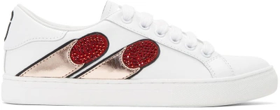 Shop Marc Jacobs White Empire Finger Trainers