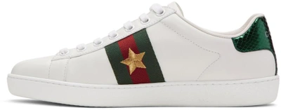 Shop Gucci White Pineapple & Ladybug Ace Trainers