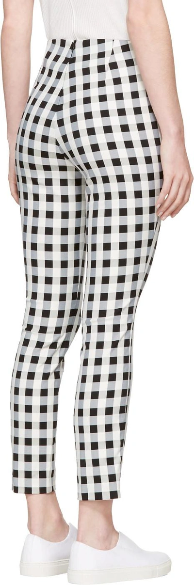 Shop Rag & Bone Black & White Check Simone Trousers