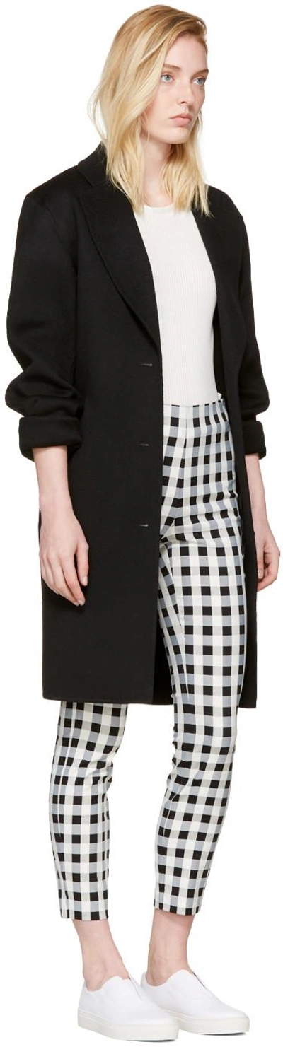 Shop Rag & Bone Black & White Check Simone Trousers