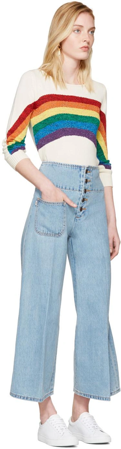 Shop Marc Jacobs Indigo Wide-leg Jeans