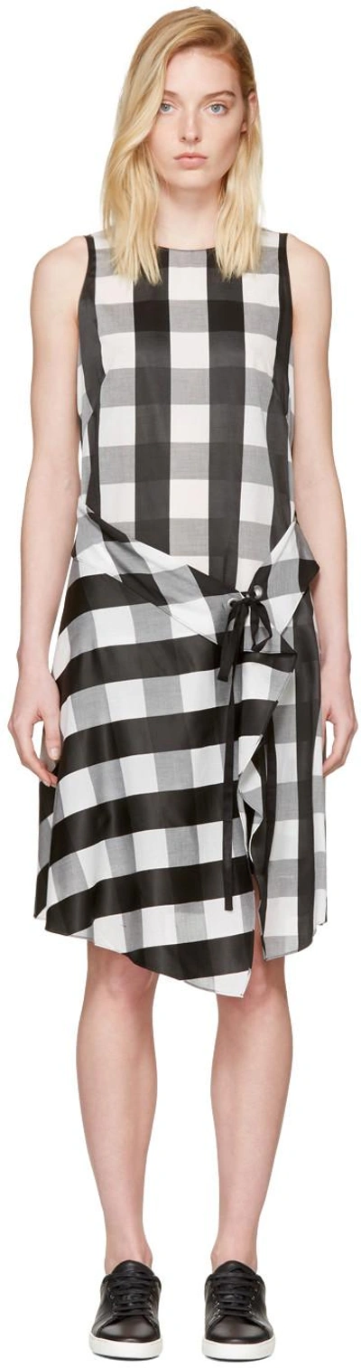 Shop Rag & Bone Black & White Check Brighton Dress