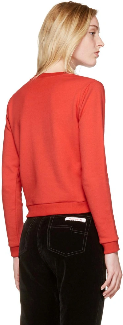 Shop Marc Jacobs Red Shrunken Sequin Mickey Mouse Sweatshirt
