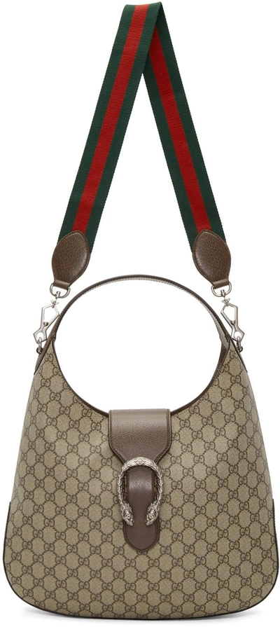 Shop Gucci Beige Gg Supreme Dionysus Hobo Bag