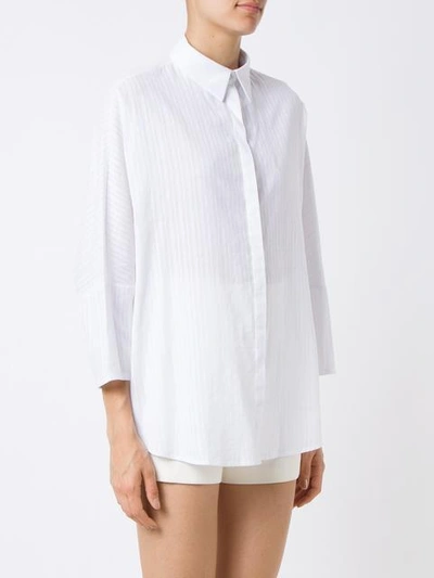 Shop Martha Medeiros Striped Janaina Shirt In White