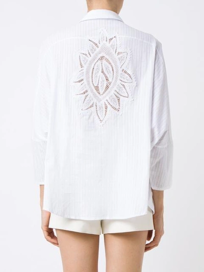 Shop Martha Medeiros Striped Janaina Shirt In White