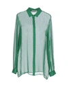 Marco De Vincenzo Patterned Shirts & Blouses In Green
