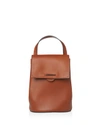 WHISTLES Broadwick Mini Leather Backpack,2533133TAN/GOLD