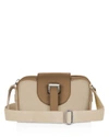 MELI MELO Micro Box Canvas and Leather Crossbody,2543071LIGHTTAN/SILVER