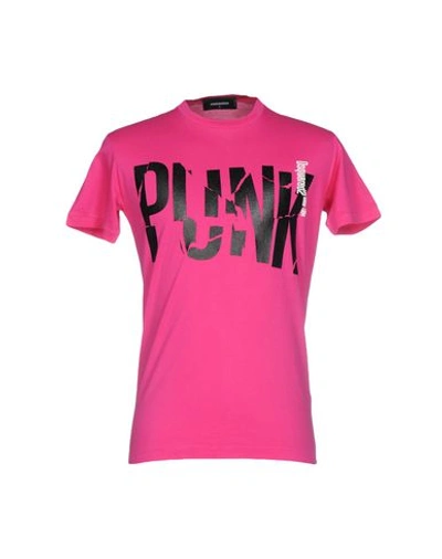 Dsquared2 T-shirts In Fuchsia