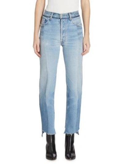 Shop Vetements Reworked Distressed Jeans In Blue