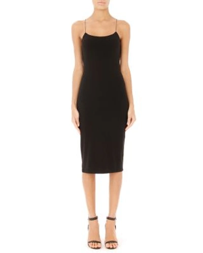 Alexander Wang T Alexanderwang.t Black Strappy Cami Tank Dress In Black