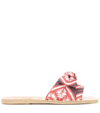 Shop Ancient Greek Sandals Taygete Bow Sandals In Red