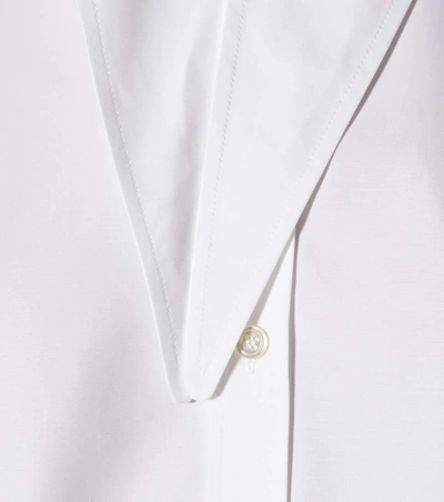 Shop Balenciaga Cotton Elongated Collar Shirt In Llaec