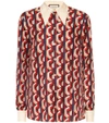 GUCCI PRINTED SILK BLOUSE,P00268101-5