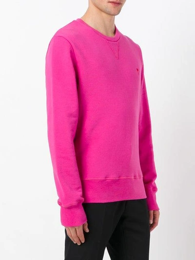 Shop Ami Alexandre Mattiussi Ami De Coeur Sweatshirt In Pink