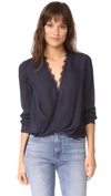 L AGENCE ROSARIO BLOUSE WITH LACE