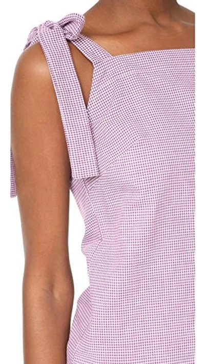 Shop Mlm Label New York Tie Top In Berry Gingham