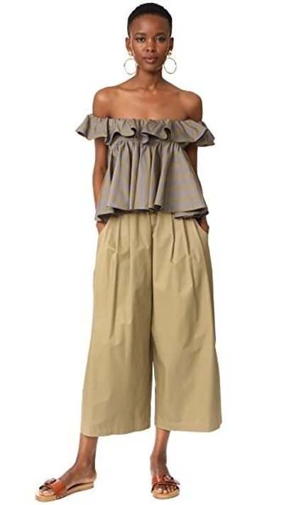 Shop Tome Cotton Drill Karate Pants In Khaki