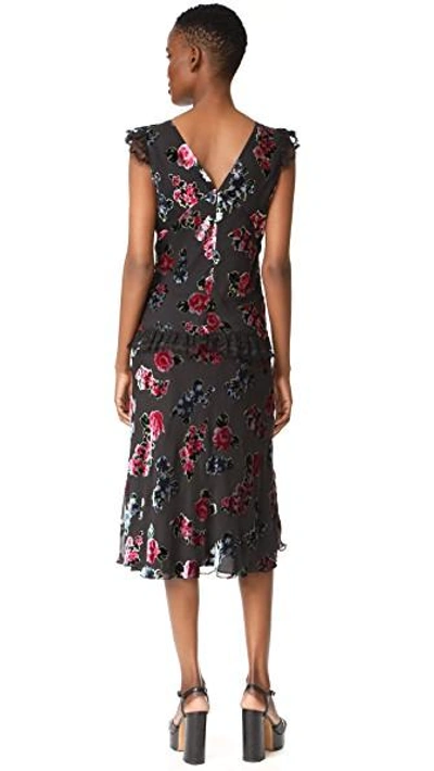 Shop Anna Sui Rose Maxi Dress In Black Multi