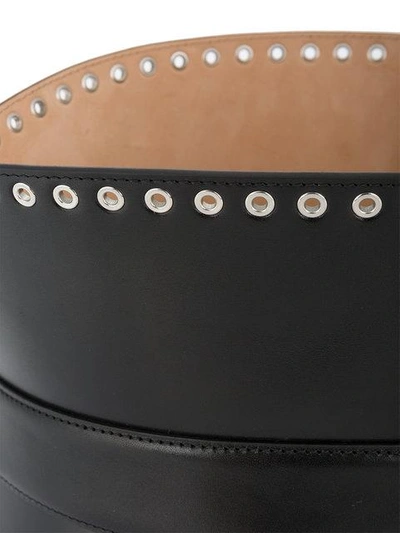 Shop Alexander Mcqueen Studded Corset Belt - Black