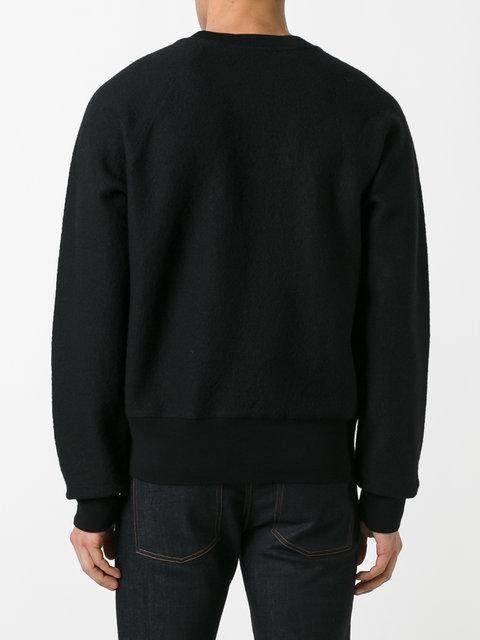 Ami Alexandre Mattiussi Black Logo Crewneck Sweatshirt | ModeSens