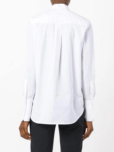 Shop Victoria Victoria Beckham Contrast Stripe Shirt - White