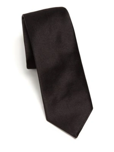 Shop Theory Men's Roadster Luster Silk Tie In Black