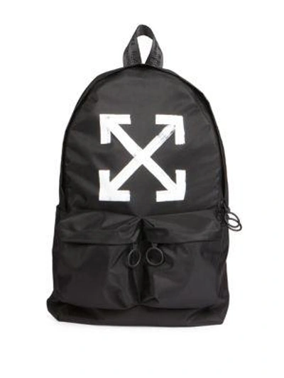 Shop Off-white Brushed Arrows Backpack In Black White