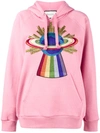 GUCCI embroidered hooded sweatshirt,DRYCLEANONLY