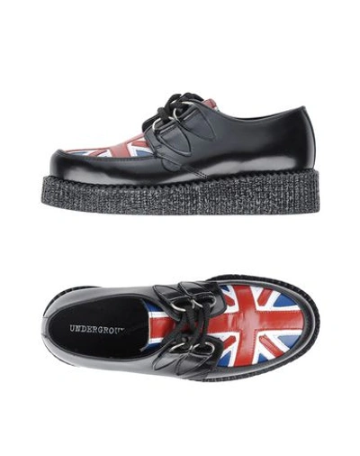 Underground Lace-up Shoes In Black
