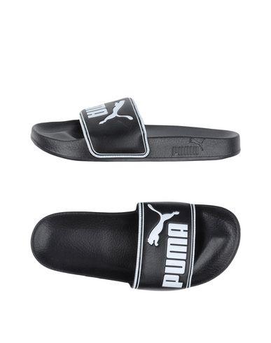 puma sandals black