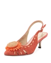 DONALD J PLINER DIEME FLOWER PYTHON-PRINT PUMP, ORANGE