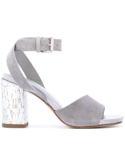Shop Strategia Ankle Strap Sandals In Grey