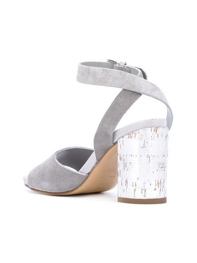 Shop Strategia Ankle Strap Sandals In Grey