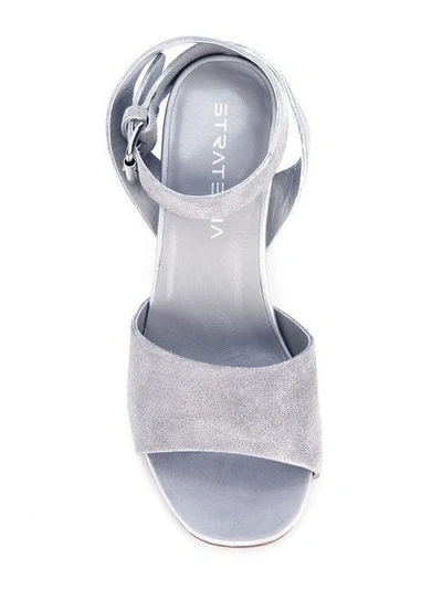 Shop Strategia Ankle Strap Sandals In Grey