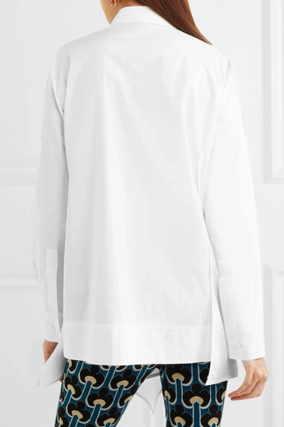 Shop Marni Asymmetric Cotton-poplin Shirt