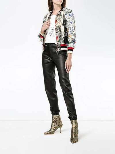 Shop Gucci Patchwork Print Bomber Jacket