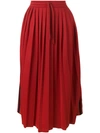GUCCI GUCCI PLEATED WEB SKIRT - RED,479534X9C0912142214