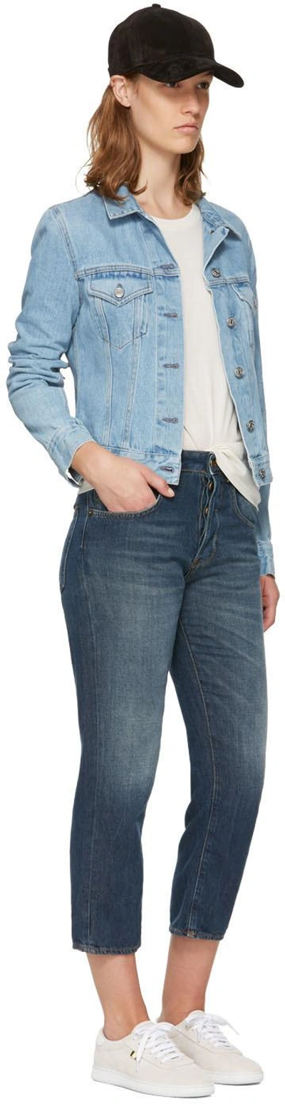 Shop 6397 Blue Shorty Jeans In Lightweight