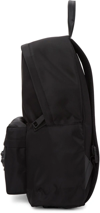Shop Versace Black Nylon Medusa Backpack In Knn Black