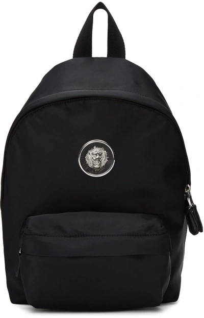 Shop Versus Black Small Nylon Lion Medallion Backpack